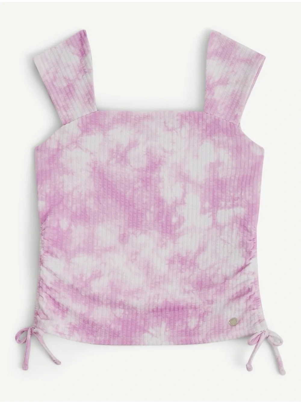 Justice Girls Tie-Dye Ribbed Square-Neck Tank Top - Pink size 5/6
